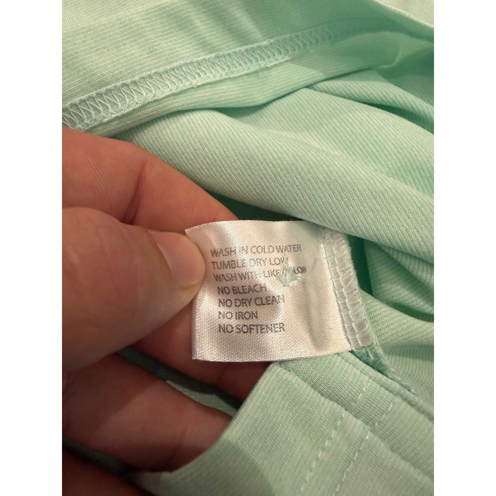 Rhoback Performance Polo Mens Medium Mint Green Short Sleeve Golf Shirt - Picture 5 of 7